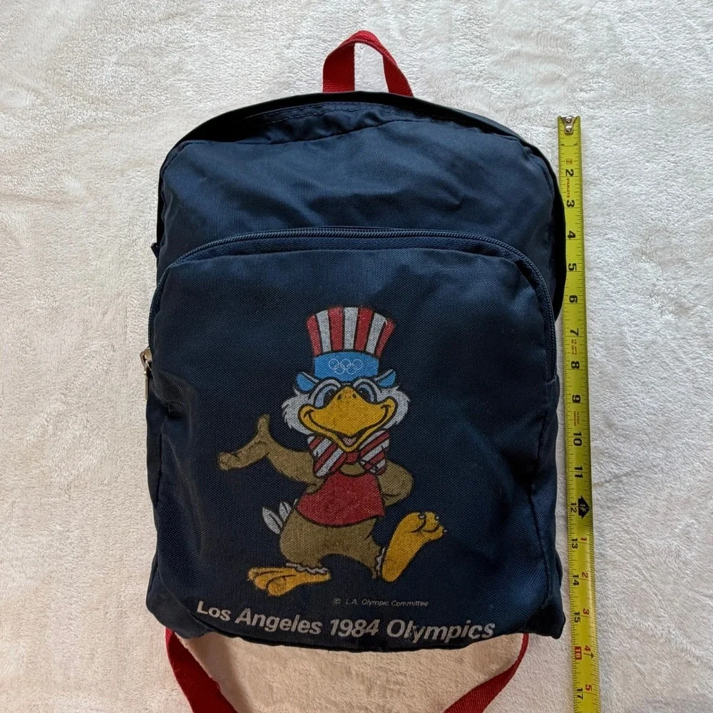 Sport Graphics Blue 1984 Los Angeles Olympics Sam the Eagle Backpack Unisex Good